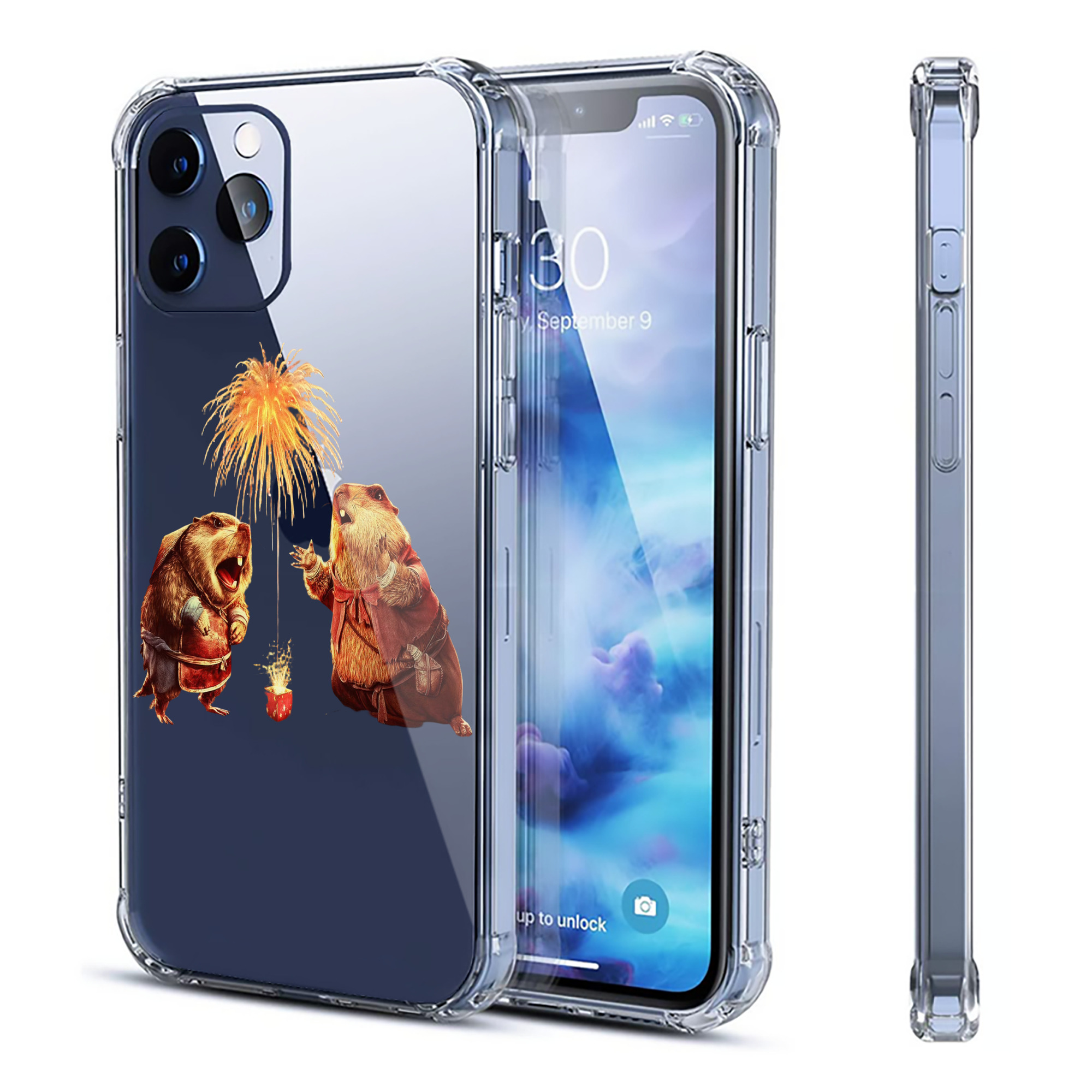 （画像用） Ne Zha 2 ナタ 魔童の大暴れ 【iPhone 12シリーズ対応】透明スマホケース（クリアソフトケース）